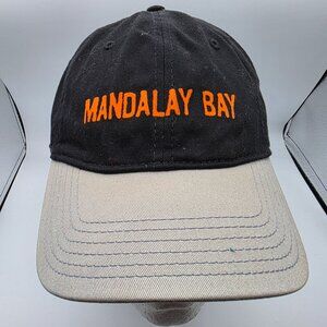 Mandalay Bay Las Vegas Adults Black Orange Hat Cap Casual Outdoors Adjustable